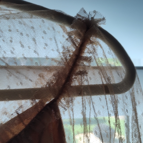 J. Crew Feminine Tan Poke A Dot Shear Tull S Long Sleeve Top - Picture 10 of 17